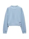 Rag & Bone Vintage Cotton-terry Crewneck Sweatshirt In Rain Drop