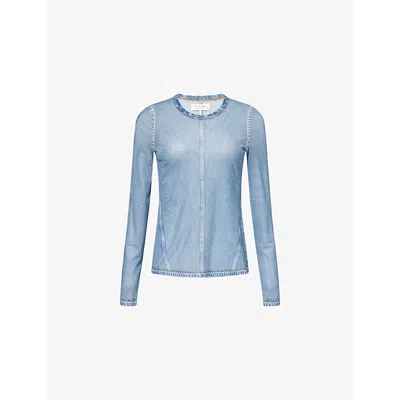 Rag & Bone Womens Miramar Long-sleeves Stretch-woven Top Antonia Xs