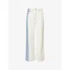 Rag & Bone Womens The Logan Wide-leg Denim-blend Jeans Blchs