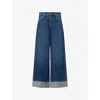 Rag & Bone Womens The Sofie Rhinestone-cuffs Denim Jeans Dwnjl