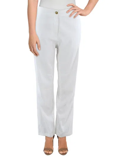 Rag & Bone Womens High Rise Solid Straight Leg Pants In White