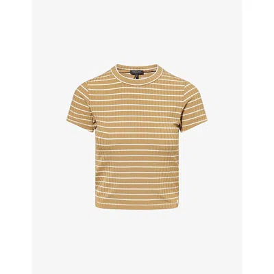 Rag & Bone Womens Khkim Luca Striped Stretch-knit Top Xs
