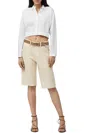 Rag & Bone Ultra Featherweight Lenna Crop Denim Button-up Shirt In White