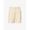 Rag & Bone Womens Lttan Leona Pleated Stretch-linen Blend Shorts