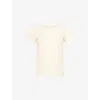 Rag & Bone Womens The Slub Exposed-seams Organic-cotton T-shirt Peach