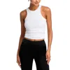Rag & Bone The Essential Ribbed Stretch-organic Pima Cotton Jersey Tank In White