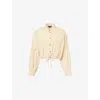 Rag & Bone Womens Gold Strp Georgie Striped Cotton-poplin Shirt In Gold Strp