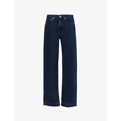 Rag & Bone Womens Logan Mid-rise Wide-leg Stretch-denim Jeans Elenna
