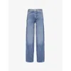 Rag & Bone Womens Miramar Sofie Wide-leg Mid-rise Cotton-jersey Trousers Kimber Was