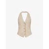 Rag & Bone Womens Tanstripe Ethel Stripe Linen-blend Vest