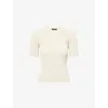 Rag & Bone Womens Ttldv Camryn Slim-fit Ribbed Cotton-blend Knit Top