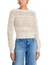 Rag & Bone Womens Wool Crochet Trim Crewneck Sweater In White