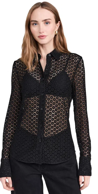 Rag & Bone Yvette Lace Shirt Black