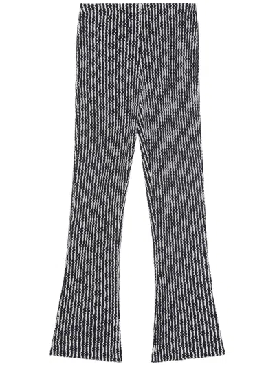 Rag & Bone Zigzag Pattern Slim-legged Trousers In Black