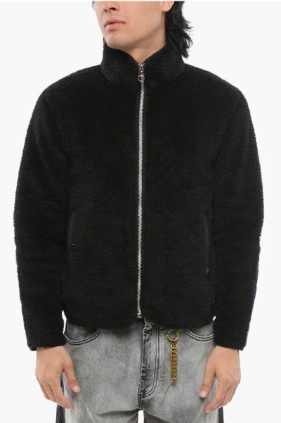 Rag & Bone Zip-up Sherpa Sweatshirt With Nylon Details