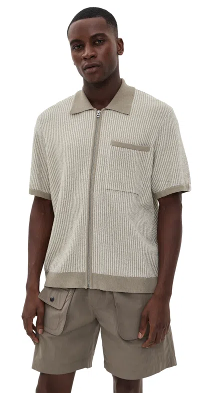Rag & Bone Zuma Jacquard Zip Through Shirt Cshbr