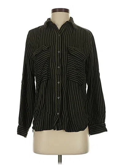 Pre-owned Rag Poets Long Sleeve Button Down Shirt In Green