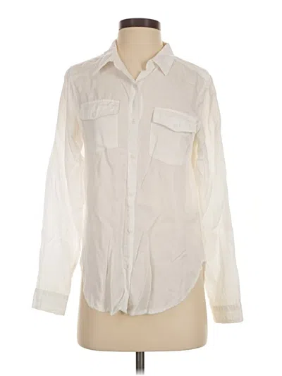 Pre-owned Rag Poets Long Sleeve Button Down Shirt In Ivory