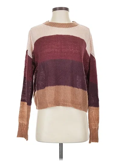 Pre-owned Rag Poets Pullover Sweater In Burgundy