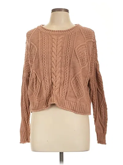 Pre-owned Rag Poets Pullover Sweater In Tan