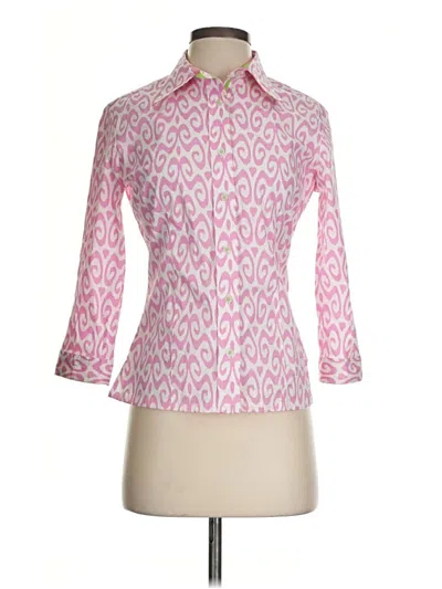 Pre-owned Raga 3/4 Sleeve Button Down Shirt In Pink