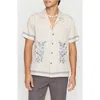Raga Floral Embroidered Cotton Camp Shirt