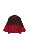 Raga Gradient-effect Crinkled Jacket In Red