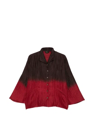 Raga Gradient-effect Crinkled Jacket In Red