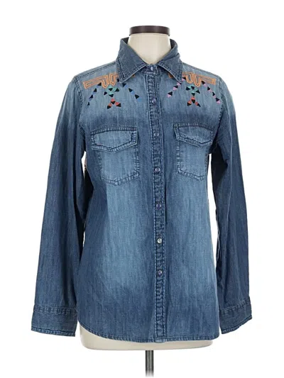 Pre-owned Raga Long Sleeve Blouse In Blue