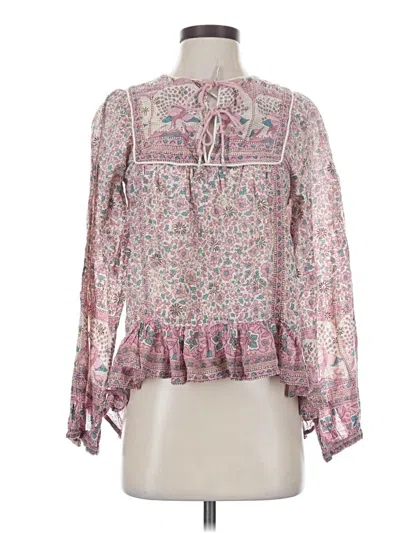 Pre-owned Raga Long Sleeve Blouse In Pink