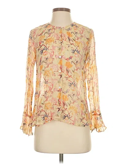 Pre-owned Raga Long Sleeve Blouse In Yellow