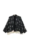 Raga Long-sleeve Patterned Jacket In Black