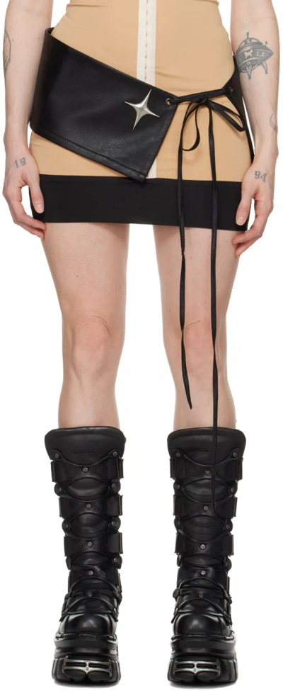 Raga Malak Black Out Faux-leather Miniskirt