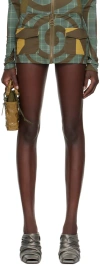 Raga Malak Multicolor Spiral Miniskirt In Black/grey
