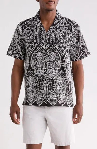 Raga Man Aarush Cotton Camp Shirt In Multi