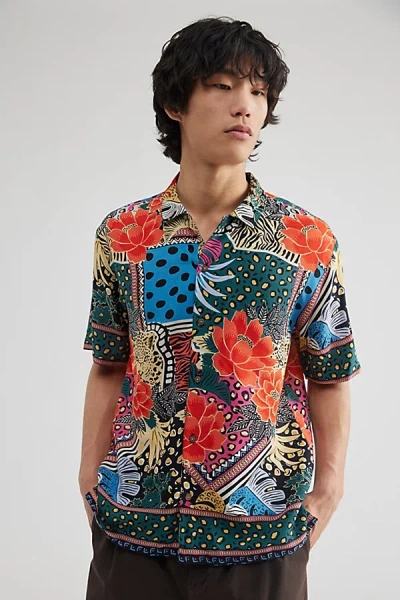 Raga Man Highland Short Sleeve Shirt Top, Men's At Urban Outfitters In Multicolor