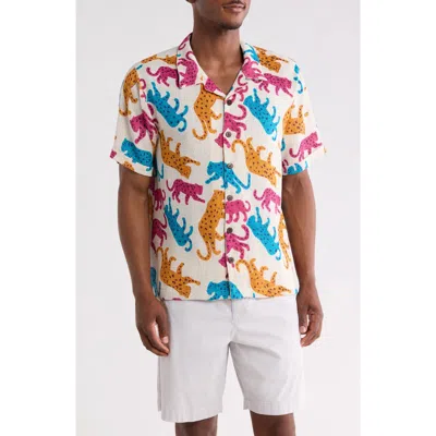 Raga Man Panthera Short Sleeve Shirt In Multi