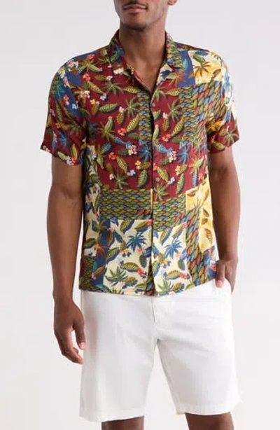 Raga Man Print Button-up Shirt In Multi