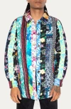 Raga Man Quilted Patchwork Jacket In Multi