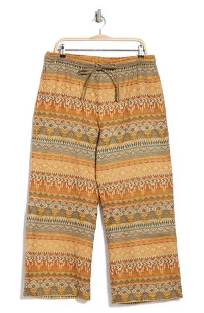 Raga Medallion Print Woven Pants In Yellow