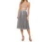 Raga Pull On Mesh Skirt In Silver In Gray
