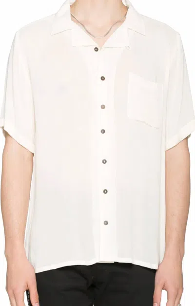 Raga Purush Rayon Button Down Shirt In White