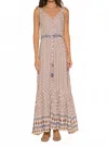 Raga Ruffle Strap Maxi Dress In Cream In Multi