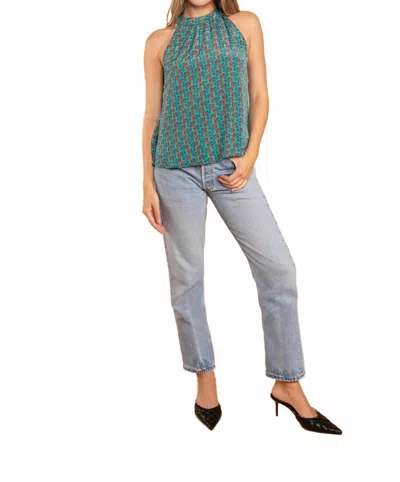 Raga Sharvi Halter Top In Turquoise In Multi