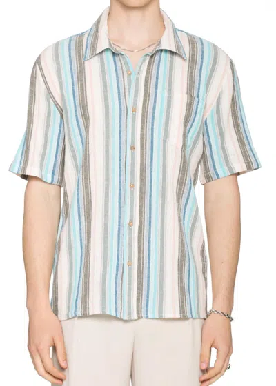 Raga Short Sleeve Button Down Shirt In Multi