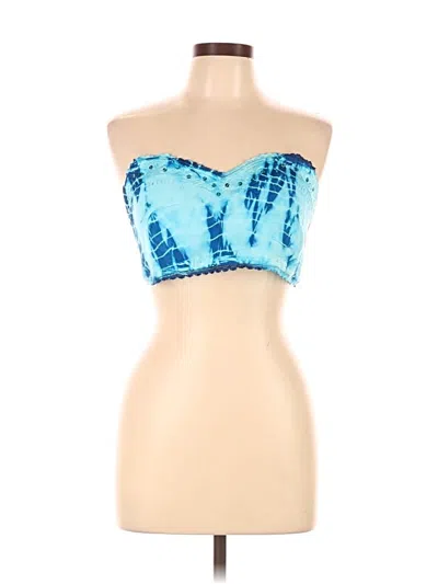 Pre-owned Raga Sleeveless Top Blue Strapless Neckline Tops