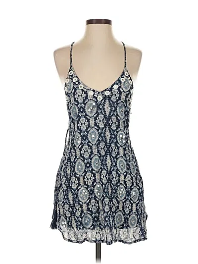 Pre-owned Raga Tank Top Blue Halter Neckline Tops