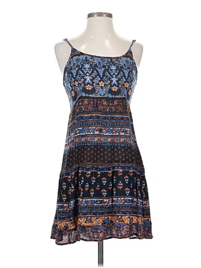 Pre-owned Raga Tank Top Blue Strapless Neckline Tops