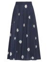 Raga Woman Midi Skirt Navy Size L Cotton In Blue