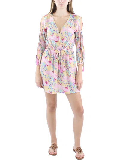 Raga Womens Printed Polyester Tunic Dress In Brown